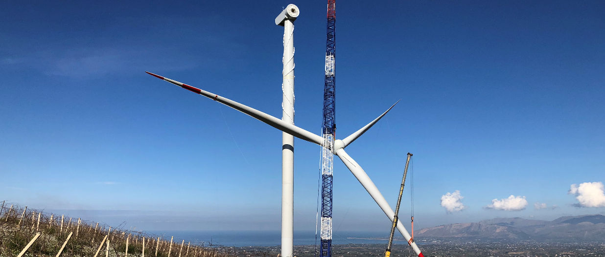 Costruzione impianto eolico onshore RWE Alcamo II