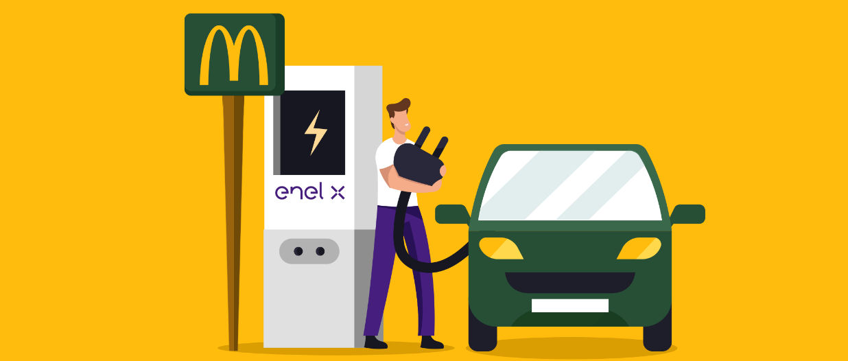 Enel X McDonald's Italia accordo per stazioni di ricarica