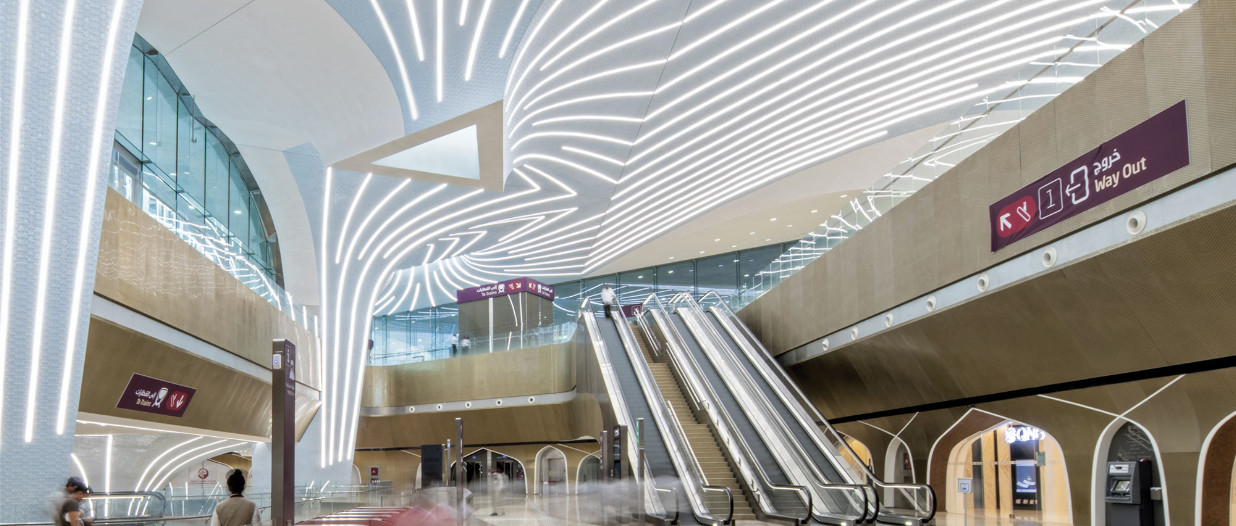 Illuminazione iGuzzini metro Doha Qatar
