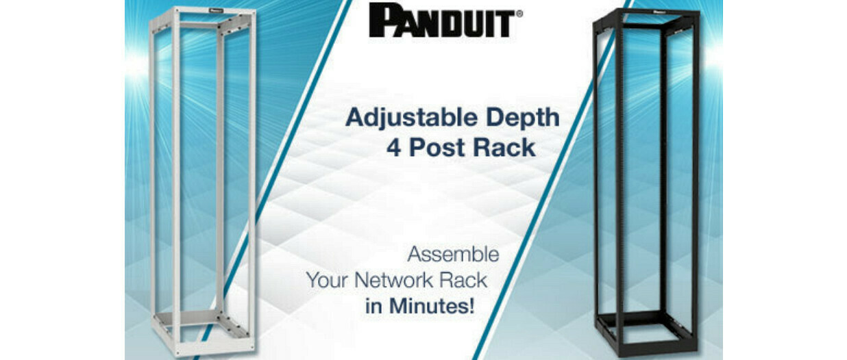 Rack a 4 montanti con profondità regolabile di Panduit