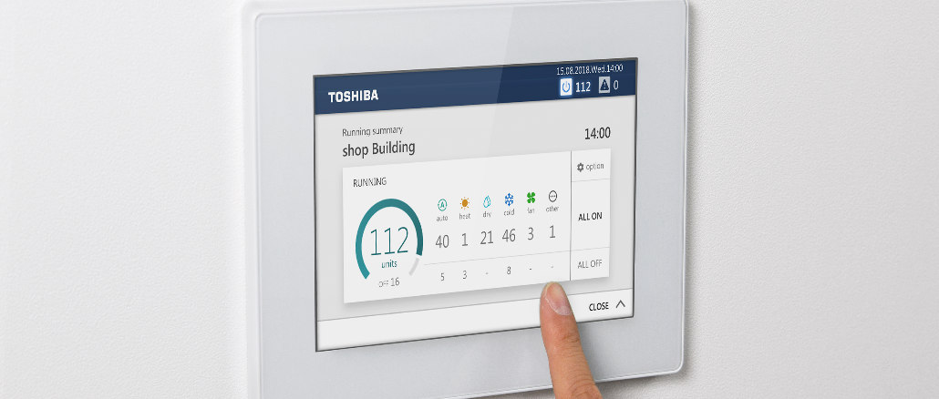 Toshiba Smart Manager touch screen per la climatizzazione