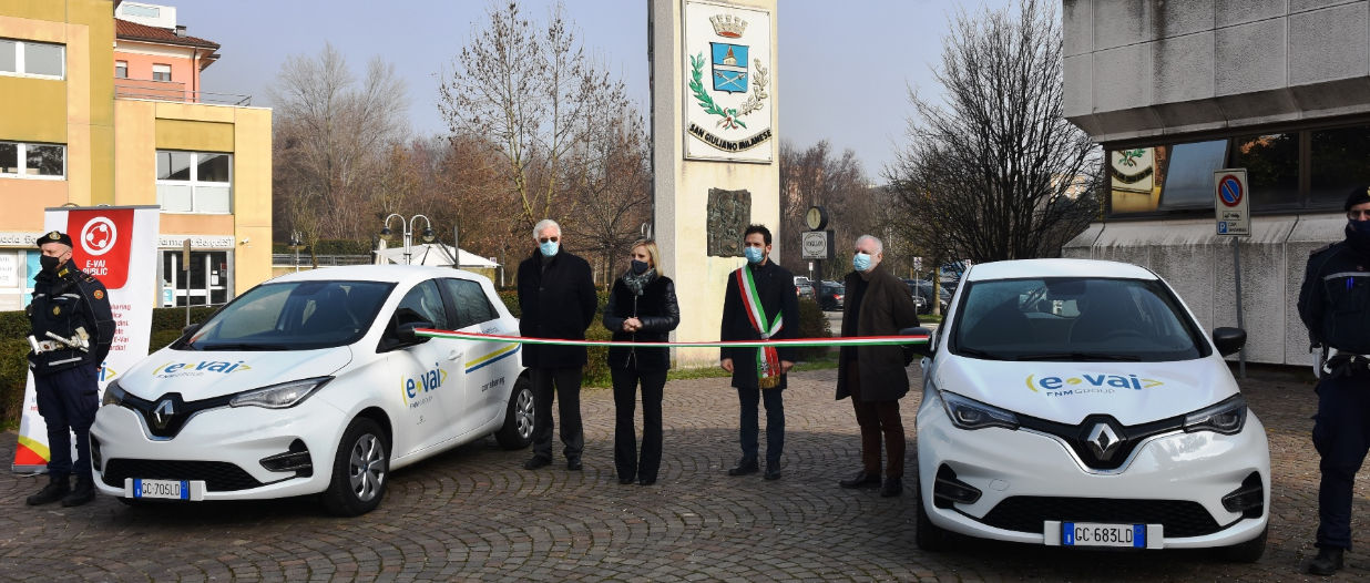 A san Giuliano Milanese il car sharing elettrico di E-Vai Public