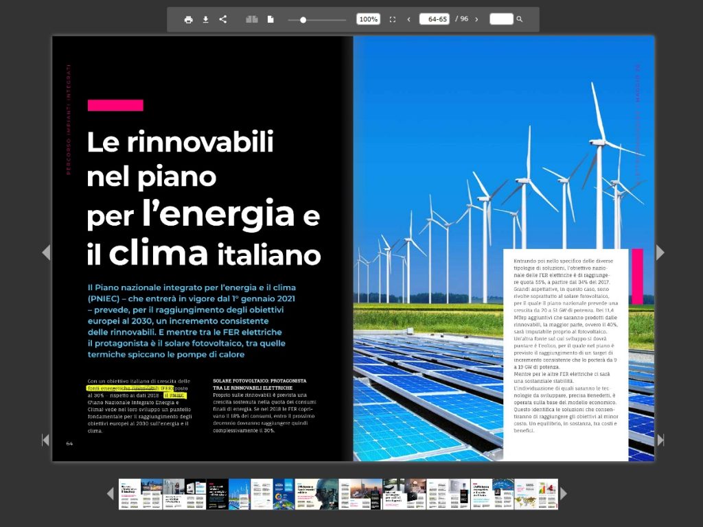 Percorso Impianti Integrati - e-book Elettricomagazine: le rinnovabili e il PNIEC