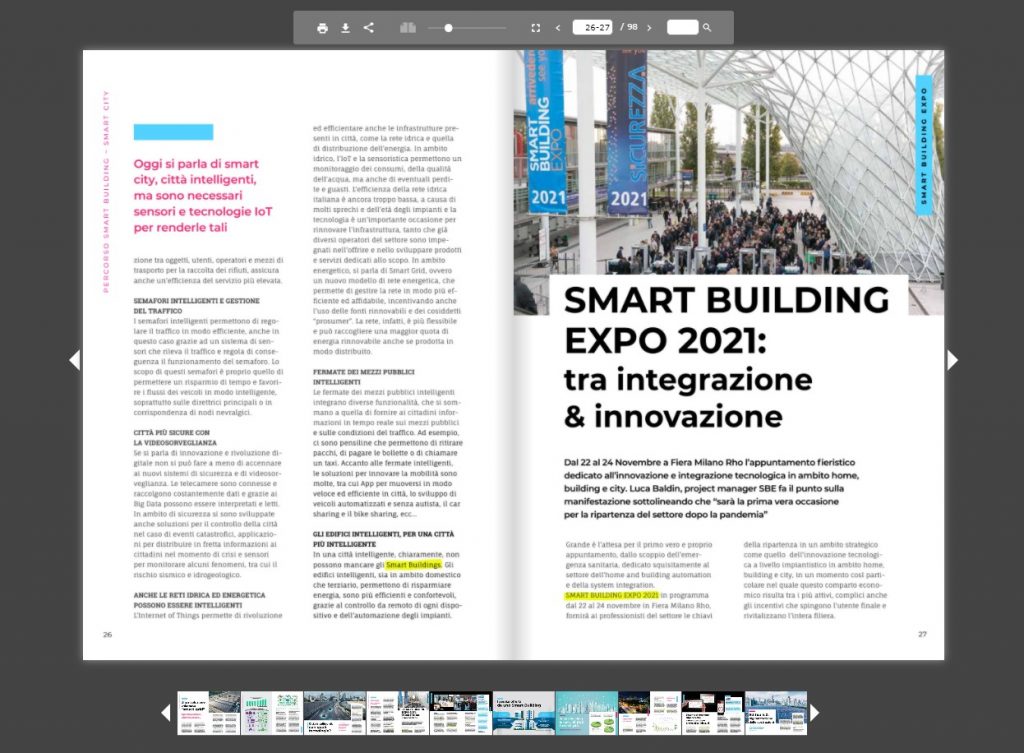 Articolo Smart building expo 2021