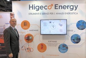 Marco Poloniato, co-founder di Higeco allo stand di Smart Building Expo 2019