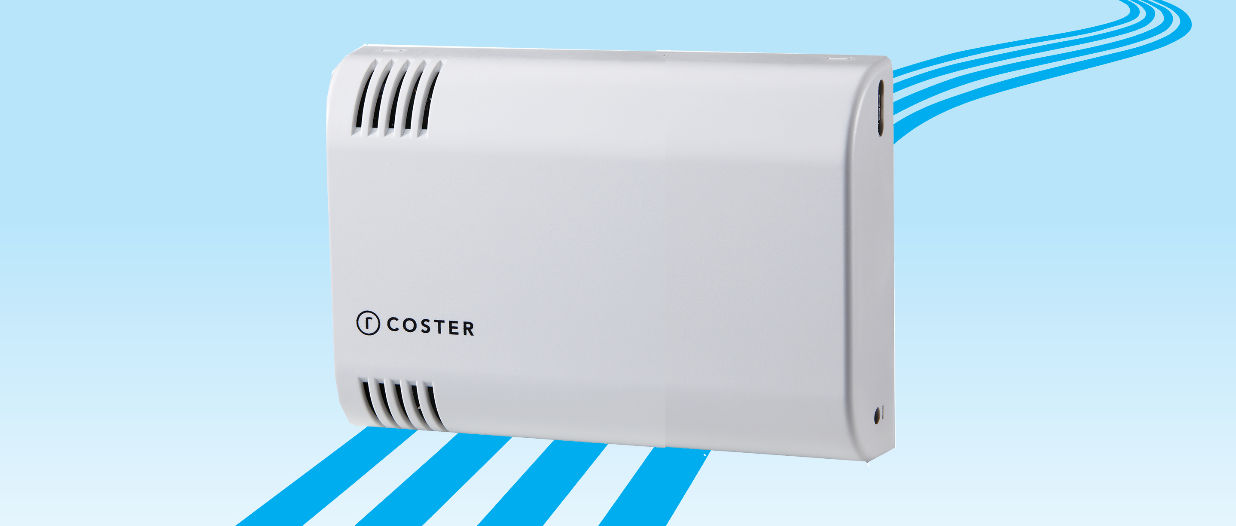 COP 868 è una sonda wireless combinata che rileva la temperatura, l’umidità relativa e la CO2