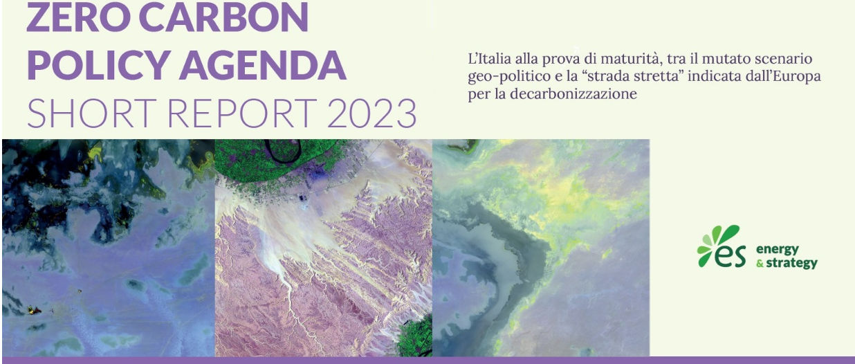 Report zero Policy carbon agenda: italia indietro nella decarbonizzazione