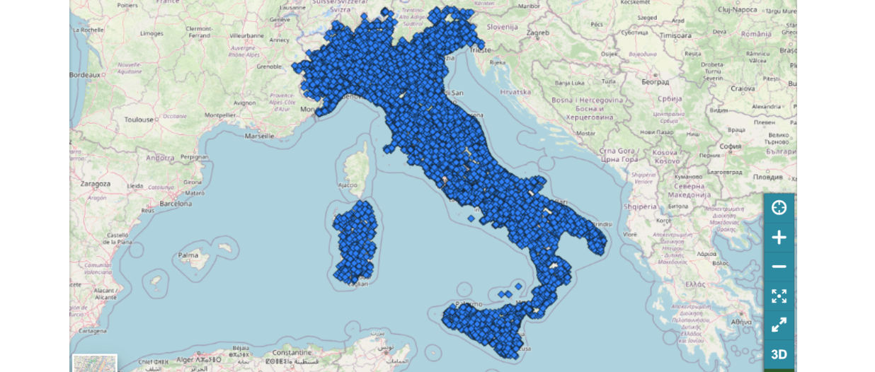 Mappa interattiva per potenziare la rete di distribuzione emobility