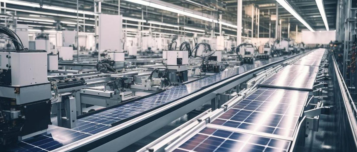 La produzione di pannelli fotovoltaici è fondamentale per la transizione energetica