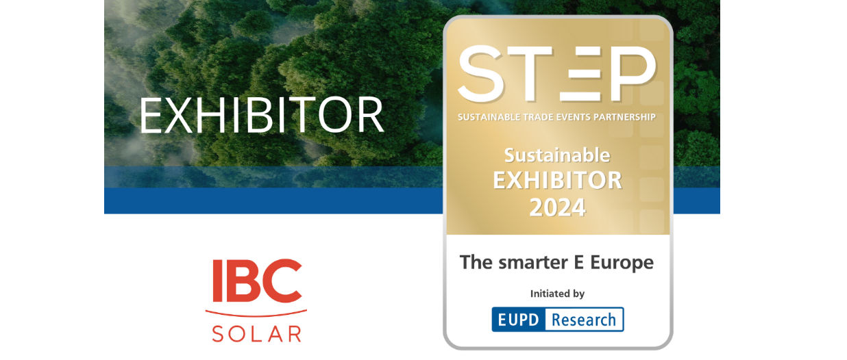 Intersolar 2024, IBC Solar si aggiudica il Sustainable Exhibitor Award per lo stand sostenibile