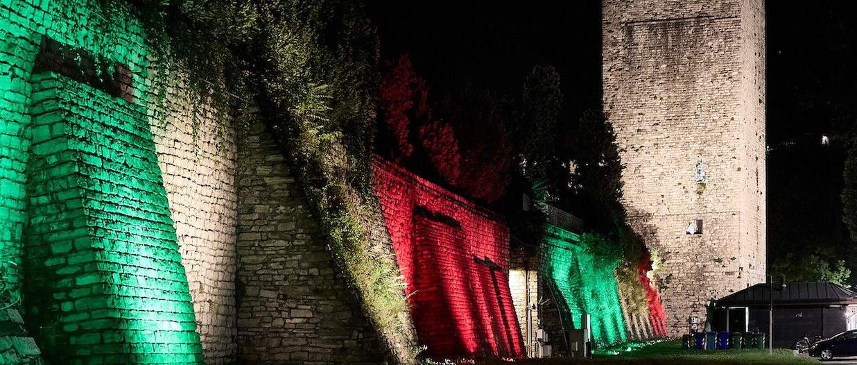 Illuminazione monmentale delle mura di Como